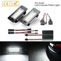 2pcs no error for audi a1 s1 a3 a4 a5 s5 a6 s6 a7 q3 q5 q7 tt2 tts led license plate lights car accessories canbus number lamps