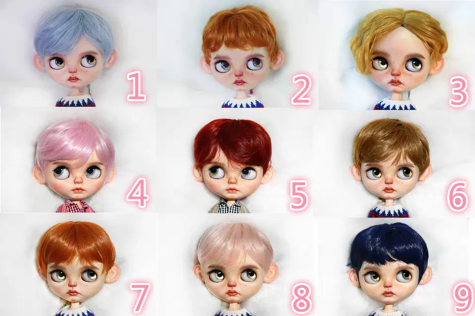 Кукла RBL blyth кожа головы 1/6 (подходит для Блит) парики мальчиков 20200402|Куклы| |
