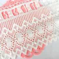 2yards 12cm cotton embroidered lace trim handmade diy garment fabric clothing material needlework sewing accessories h45