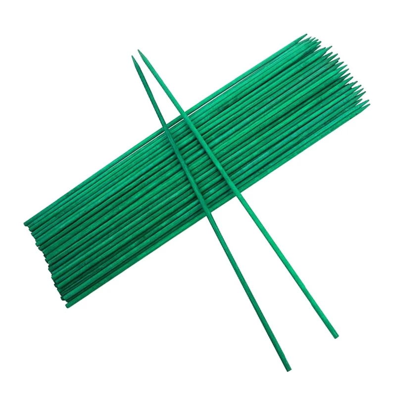 

30 Pcs Green Wooden Sticks Sign Posting Garden Sticks Plant Stakes Floral Plants Support
