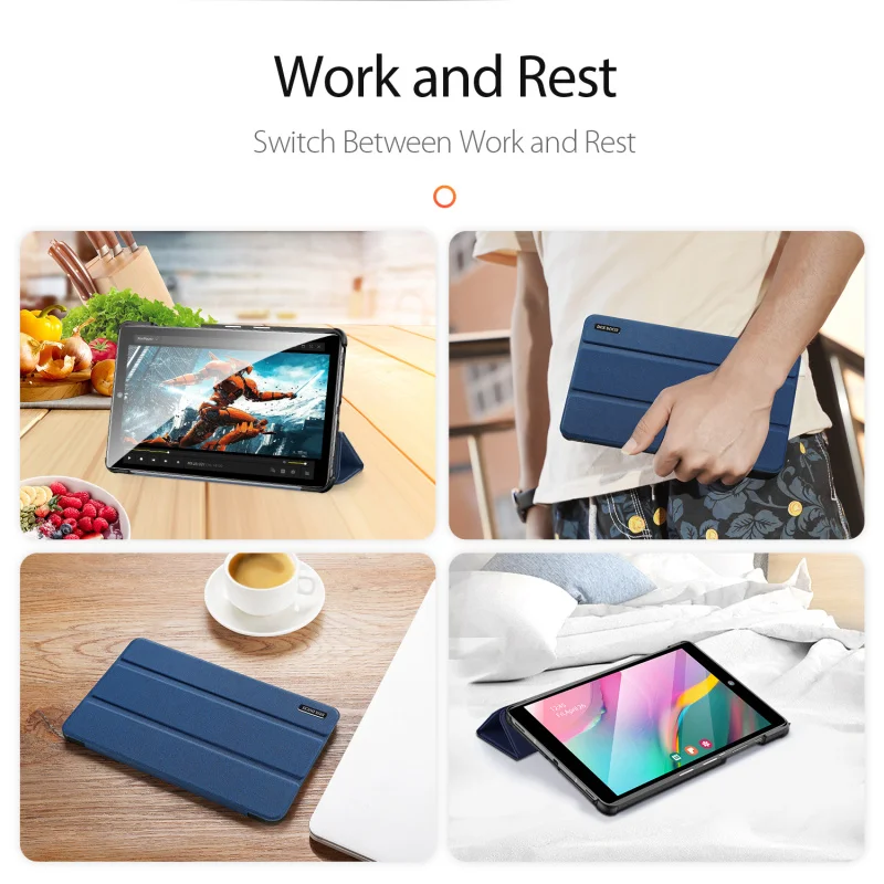 DUX DUCIS, тканевый кожаный чехол для samsung Galaxy Tab S6, Роскошный ультра тонкий флип-чехол с подставкой для samsung Galaxy Tab S6 10,", Чехол