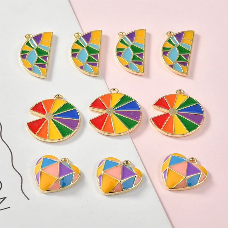 Милый детский цвет капля масло сплав Радуга фотоэлемент Сделай Сам ювелирные