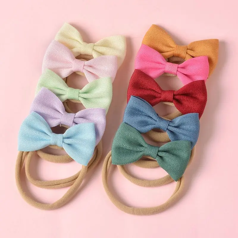 Детская повязка для волос с бантом аксессуары ручной работы новорожденных