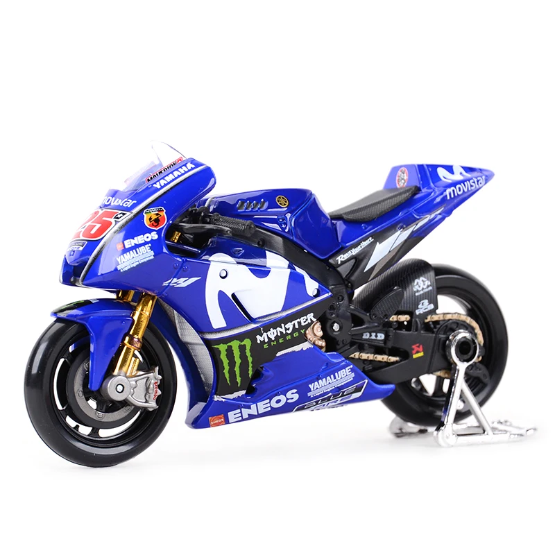 2018 Yamaha 25 Maisto 1:18 GP гоночный Yamaha YZR M1 Заводская гоночная команда 46#25# Литая модель мотоцикла из сплава - Цвет: 2018 Yamaha 25