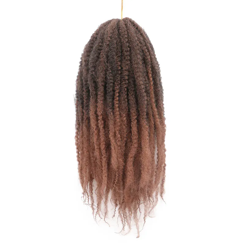 M1b/30# 18 дюймов Ombre Marley косички волосы синтетические плетеные волосы крючком косички наращивание волос оптом черный коричневый красный цвета - Цвет: M1b/30#