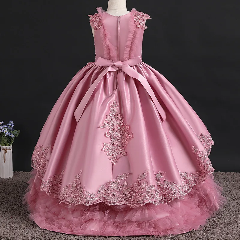 Детское платье принцессы для девочек вечерние платья с цветами Элегантные