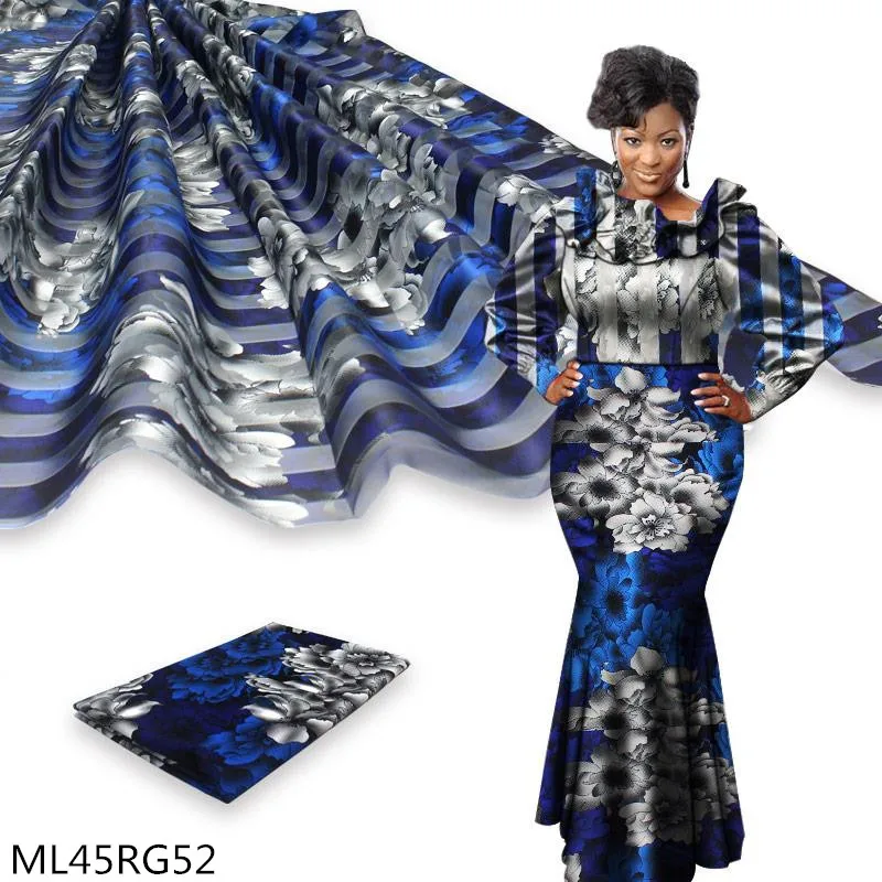 

LIULANZHI нигерийская лента с принтом ткани с органзой 4 ярда + атласный воск 2 ярда африканская анкарская ткань воск