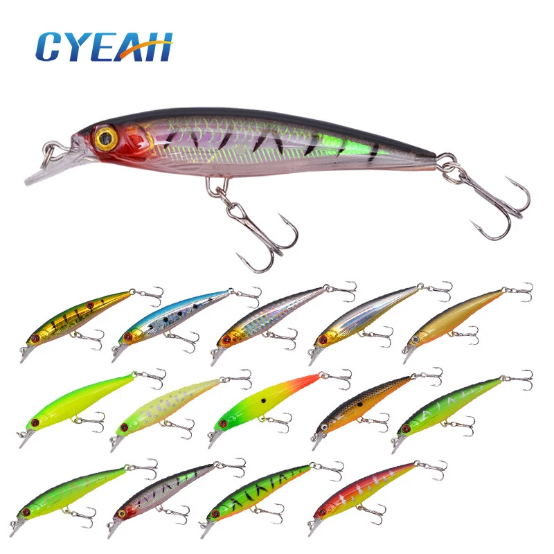 CYEAH рыболовная приманка 8 5 см/7 г воблеры Minnow 3D глаза # крючки 1 шт. рыболовные
