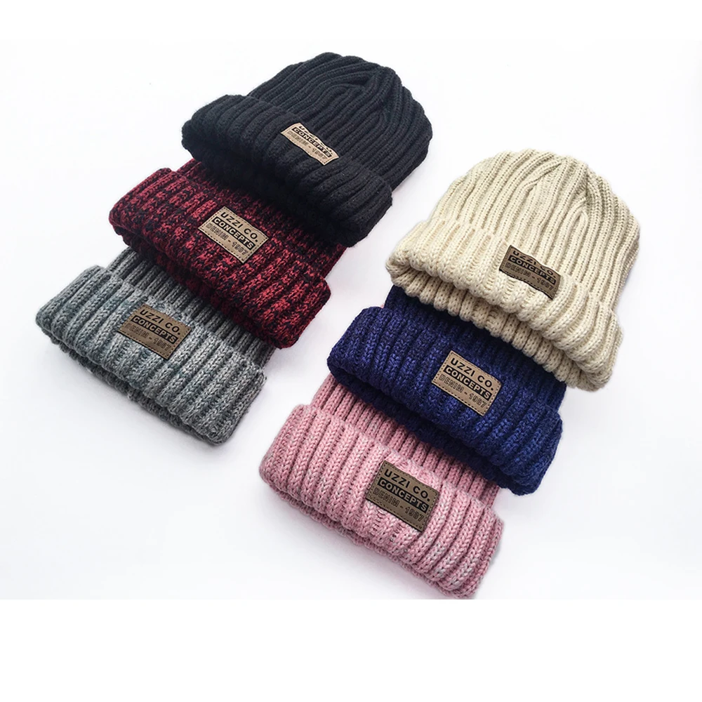 Новинка 2019 шапка для пар мужчин и женщин плотная вязаная смешанных цветов с
