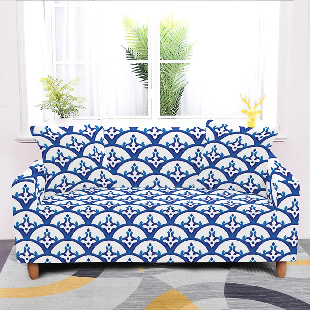 Elastic Spandex Geometric Sofa Cover Tight Wrap All-inclusive Sectional Couch Covers for Living Room Love Seat Furniture | Дом и сад