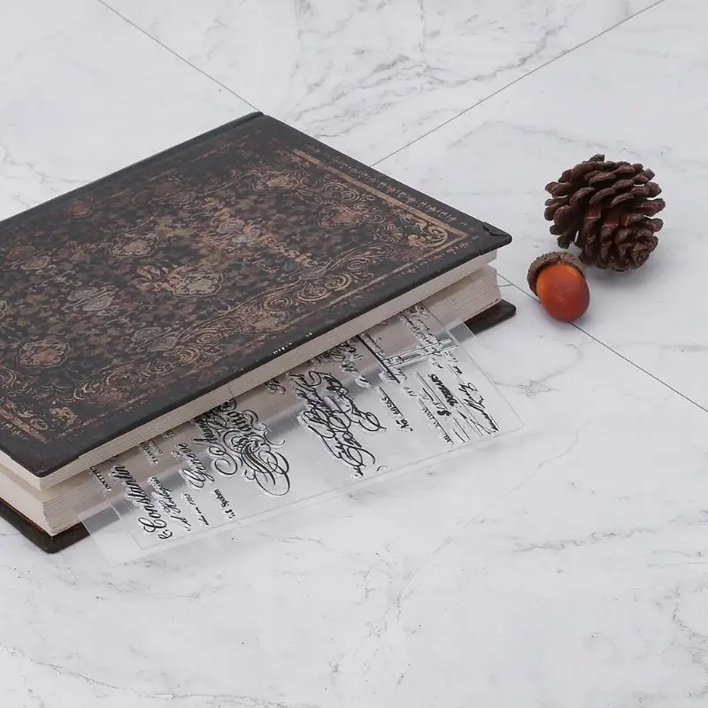 85WC ПВХ прозрачный штамп печать красивый шрифт милые узоры Сделай Сам Скрапбукинг