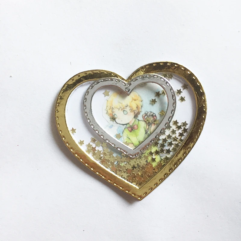 Умирает трафарет для скрапбукинга встряхнуть Сердце стежка Рамка металлический