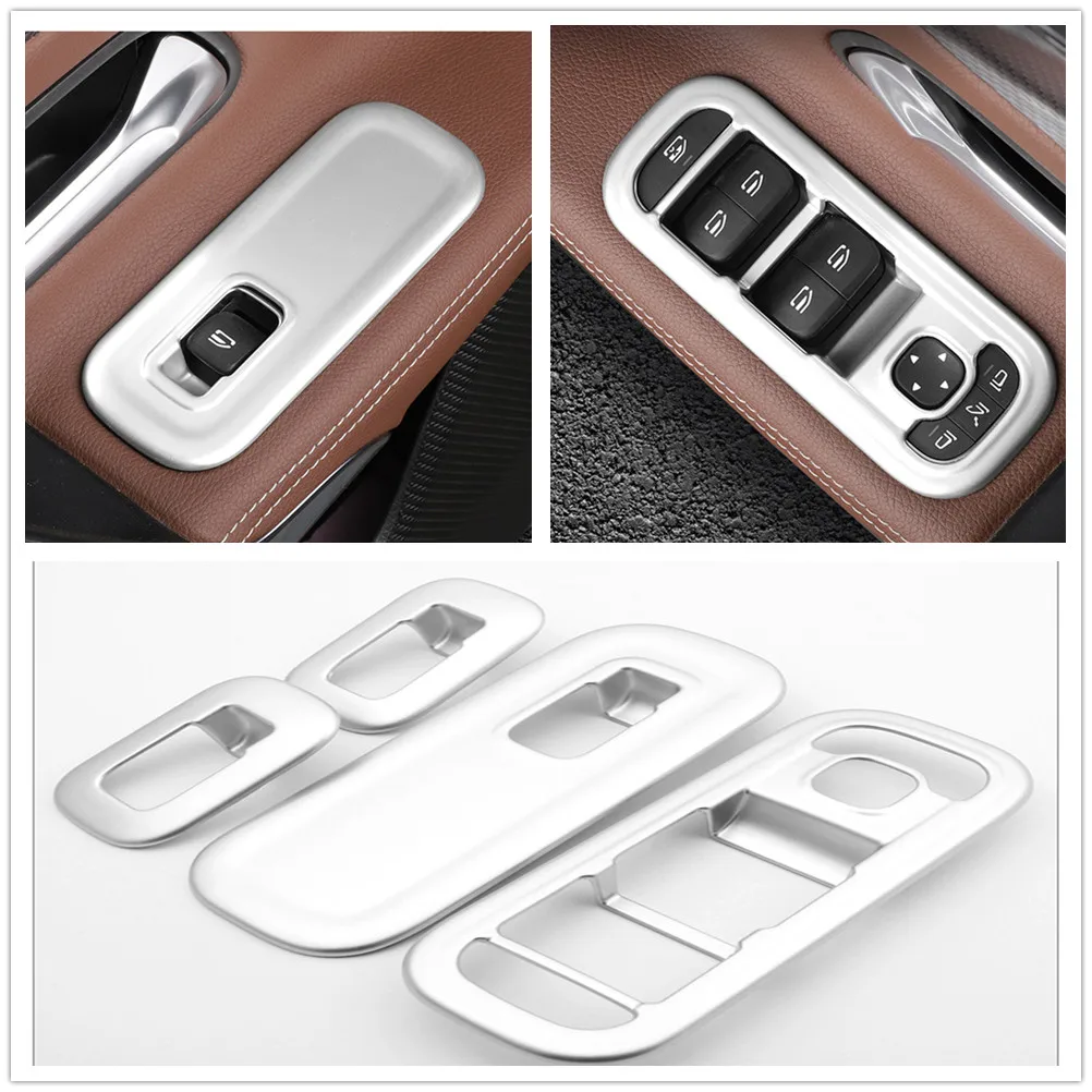 

Наклейки для крышки переключателя двери окна Mercedes-Benz A-Class 2019 матовые серебряные наклейки для салона автомобиля