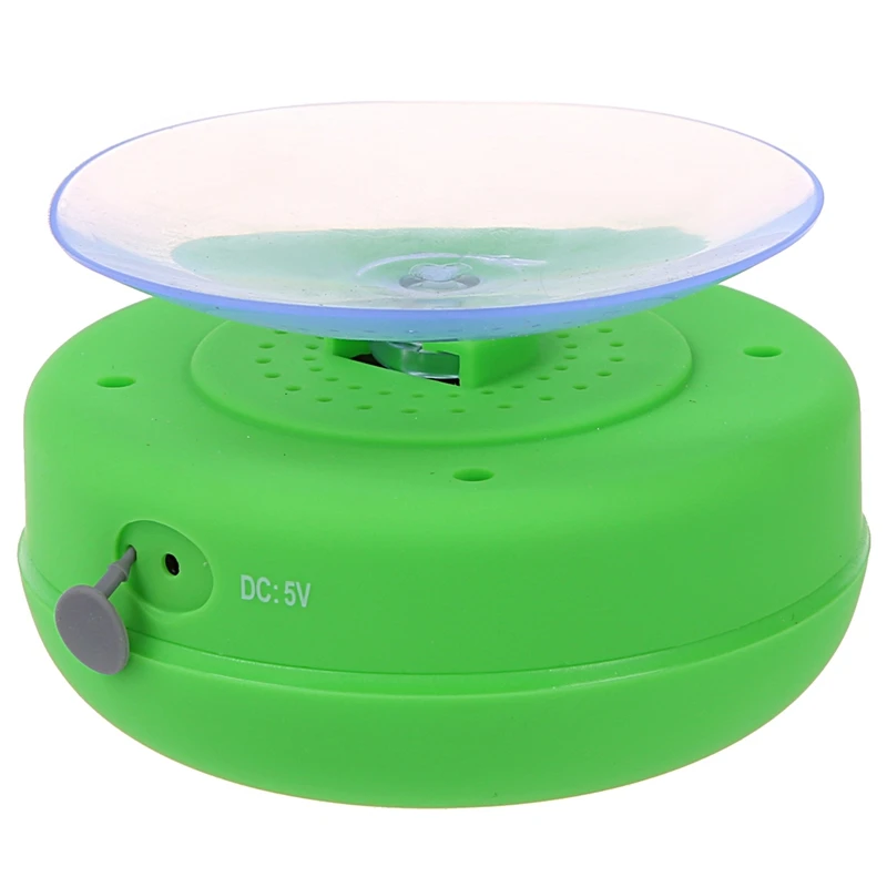 Waterproof Mini Handsfree Speaker jukeboxes Bluetooth USB 2.5 mm Microphone for Mobile with Suction Cup - Green | Электроника