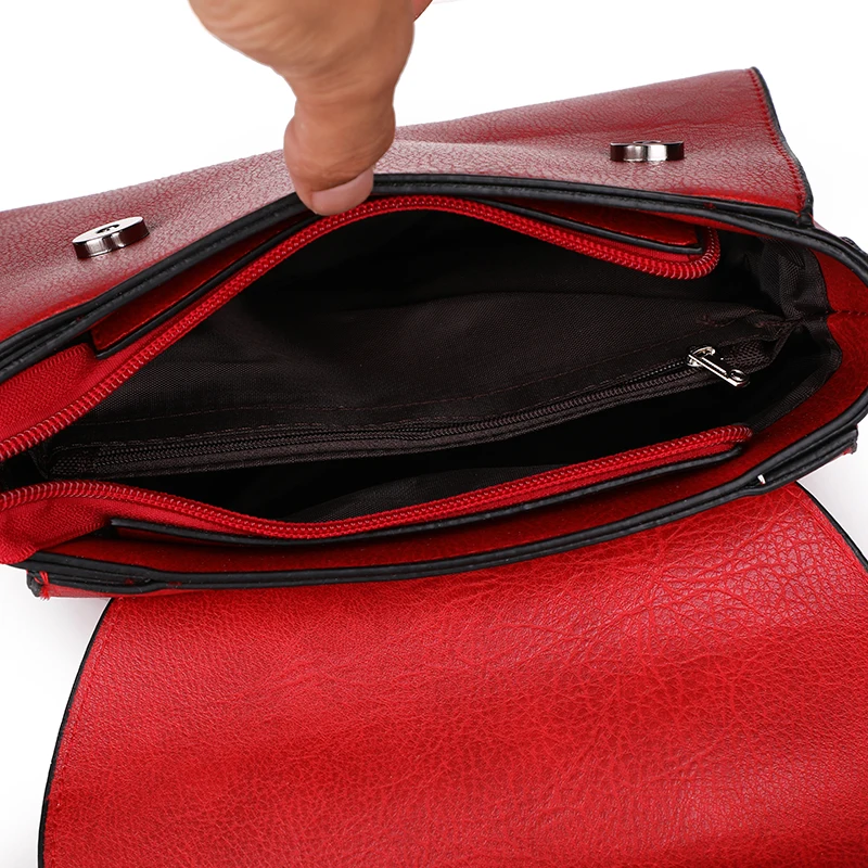 Дизайнерские сумки через плечо с пряжкой для женщин красные дамские сумочки 2019