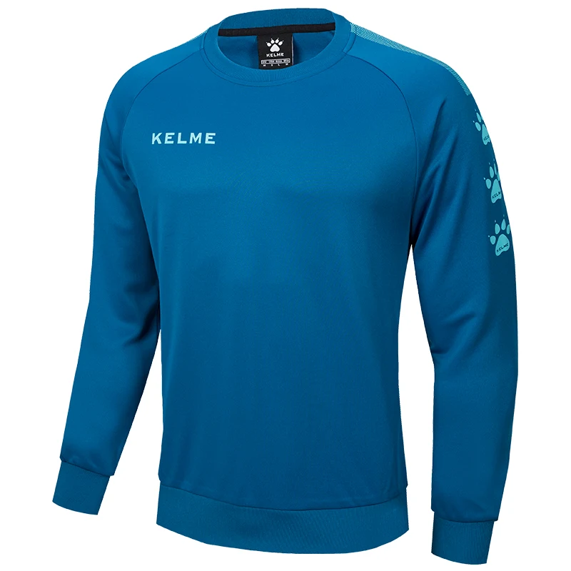 Мужская футбольная толстовка с круглым вырезом KELME пуловер длинными рукавами для