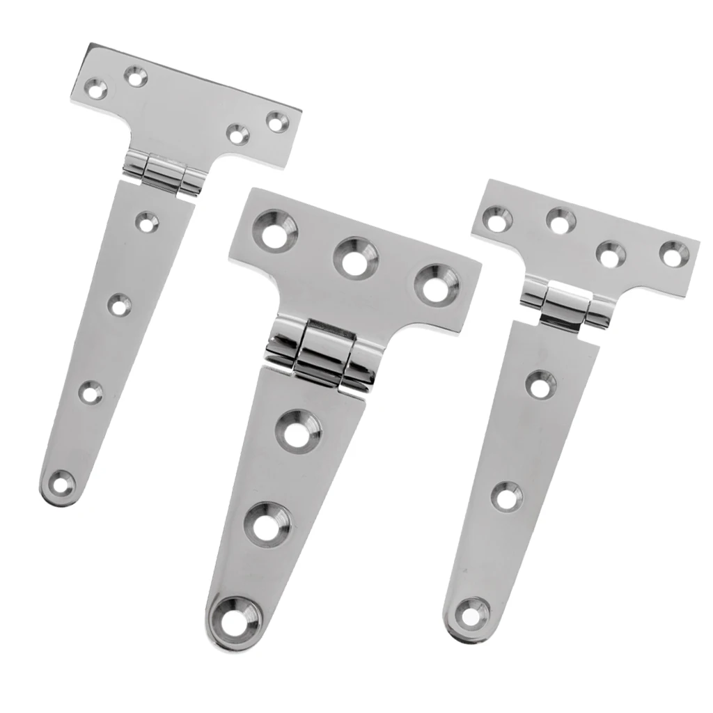 

3Pcs Stainless Steel T Tee Hinge Cabinet/Cupboard Boat/Yacht Fixing