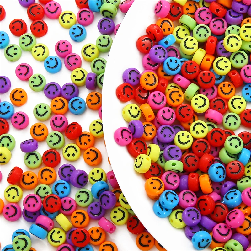 100 шт. круглые акриловые бусины 4 х7 мм | Украшения и аксессуары