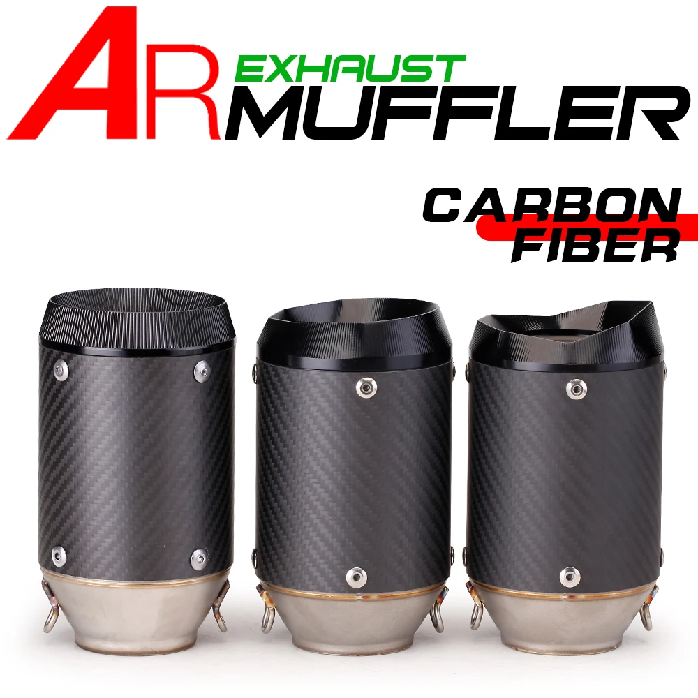 

51mm/60mm Motorcycle Exhaust Pipe Carbon Fiber Exhaust with DB Killer Tubo Escape Escapamento De Moto for R1 R3 Z900 CBR650 GSXR