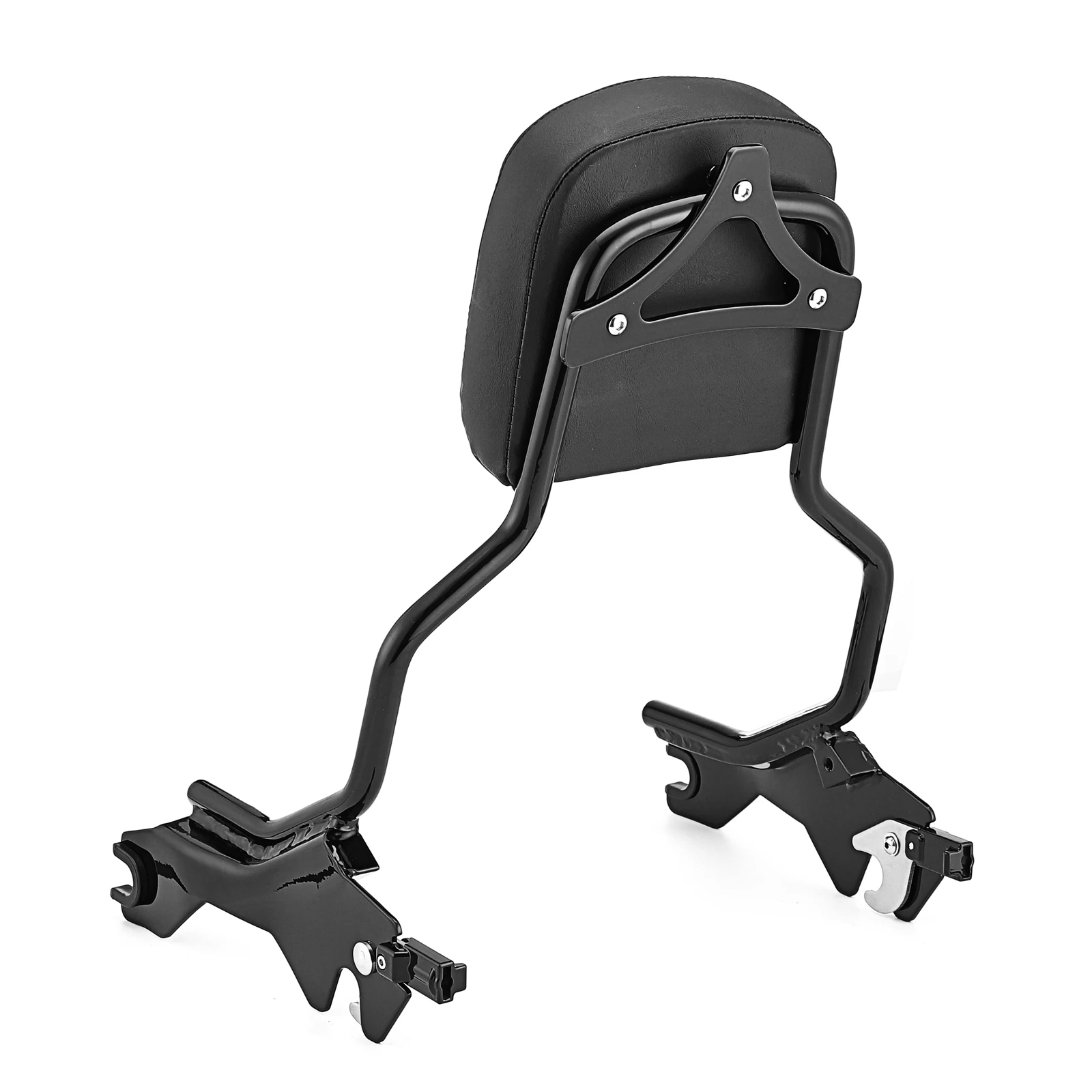 

Motorcycle Accessories PU Leather Chrome Passenger Sissy Bar For 2018-2021 Harley Davidson FXFB FXFBS