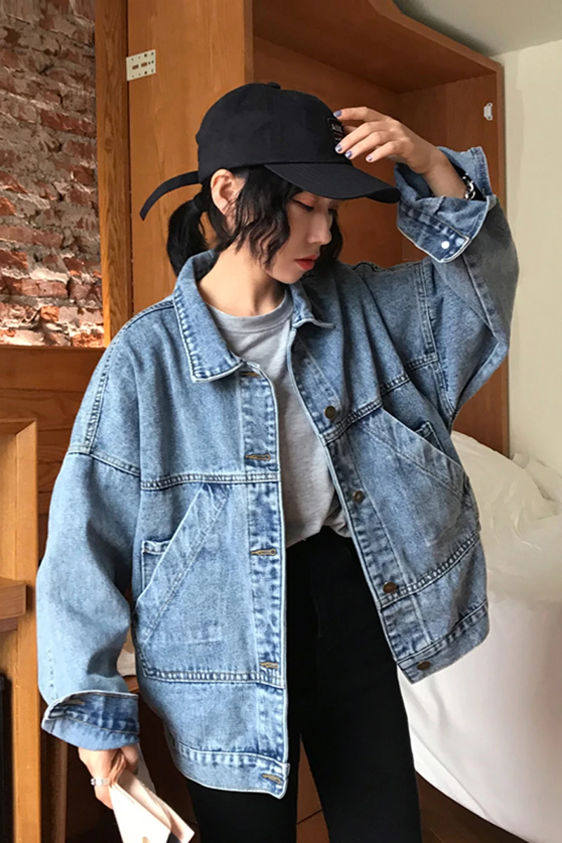Свободное пальто Chaqueta Mujer Женская куртка для девочек женские джинсы джинсовая