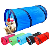 funny cat tunnel cat toy 7 color 2 holes play tubes balls collapsible crinkle kitten toys puppy rabbit play dog chat tunnel