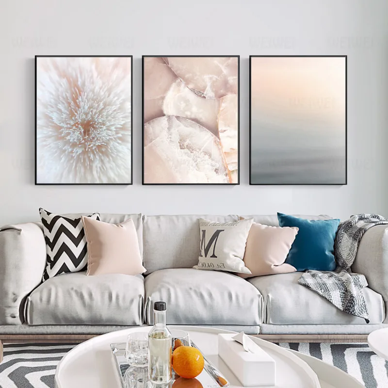 Настенный постер в скандинавском стиле с рисунком листьев | Дом и сад