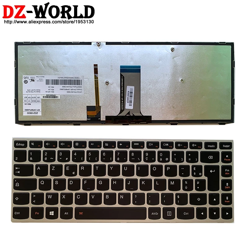 Новая Французская клавиатура для ноутбука с подсветкой Lenovo 500-14см фотография Φ 80