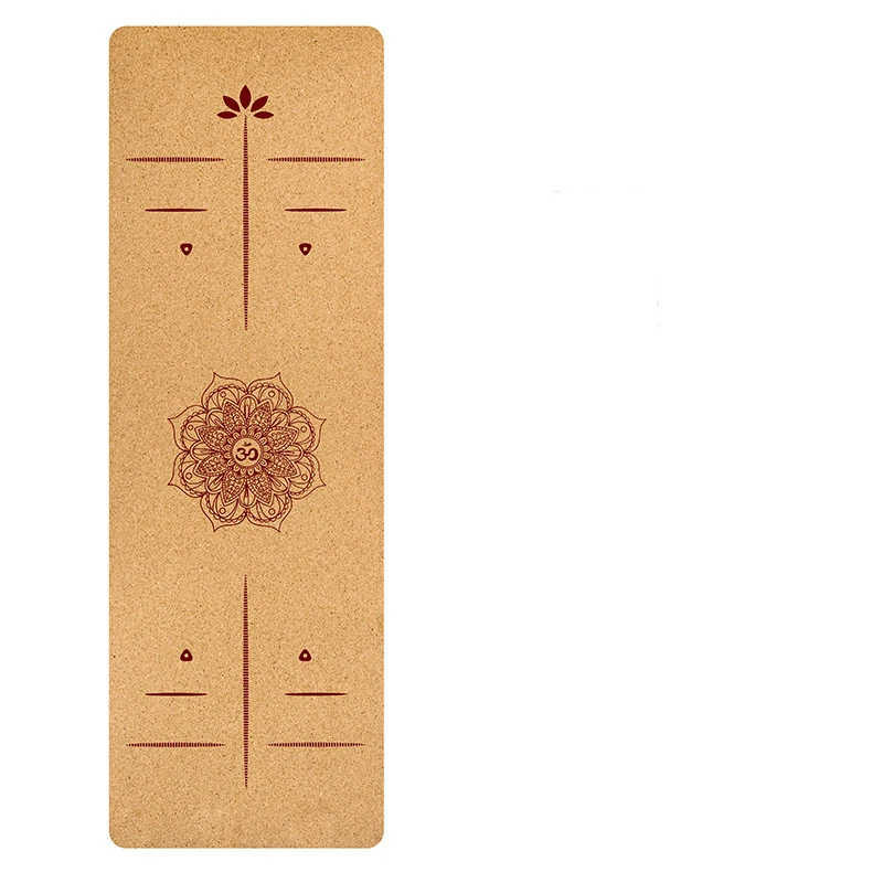 Коврик для йоги 5 мм из ТПЭ пробковый коврик нескользящий поглощения пота