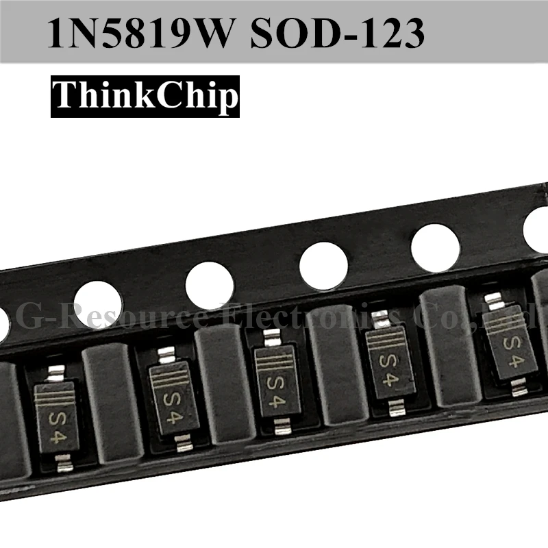 

(100pcs) 1N5819W SOD-123 1206 SMD schottky diode 1N5819 (Marking S4) SD103AW