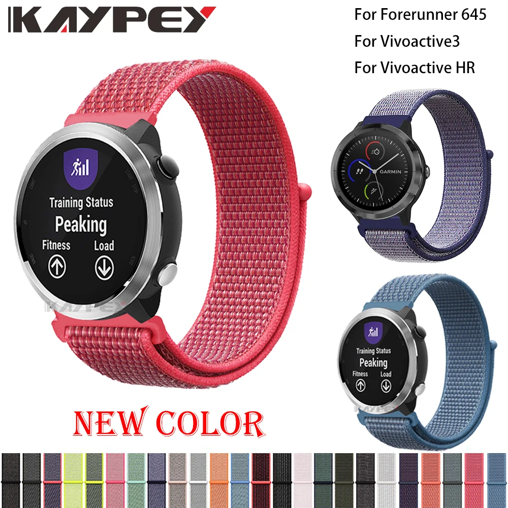 Нейлоновый тканый ремешок для Garmin vivoactive3 HR, Смарт-часы, носимый браслет на запястье для Garmin Forerunner 645, музыкальный ремешок для часов
