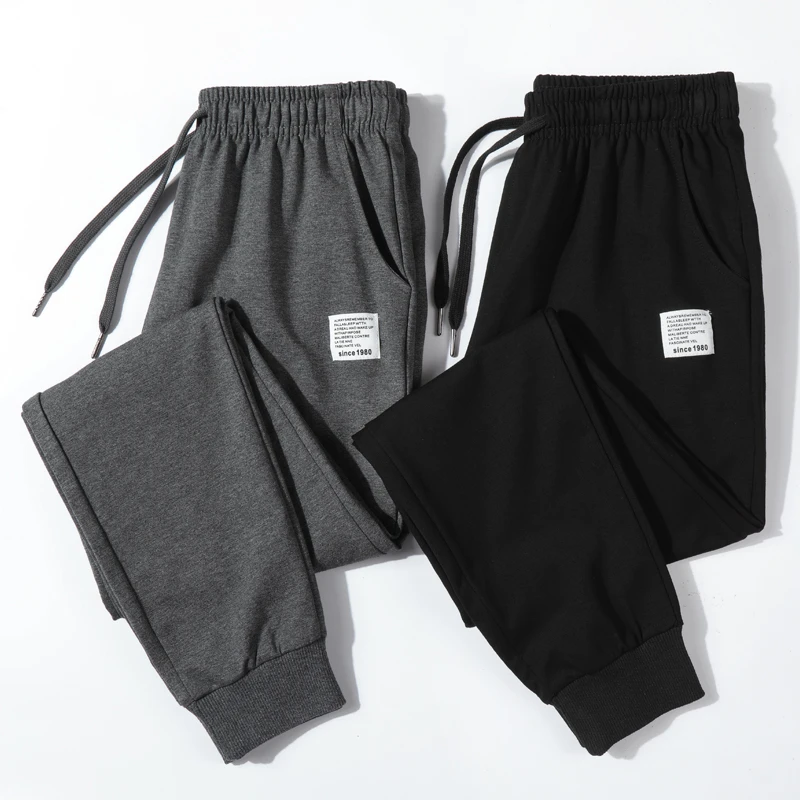 

Fitness Pants Men Cotton New Sweatpants Men's Streetwear Pants Fashion Full Length Drawstring Trousers For Men Casual Pants 4XL