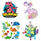 Забавный динозавр термонаклейки для одежды Термотрансферы для парка Юрского периода Термотрансферы нашивки для одежды Термотрансферная аппликация