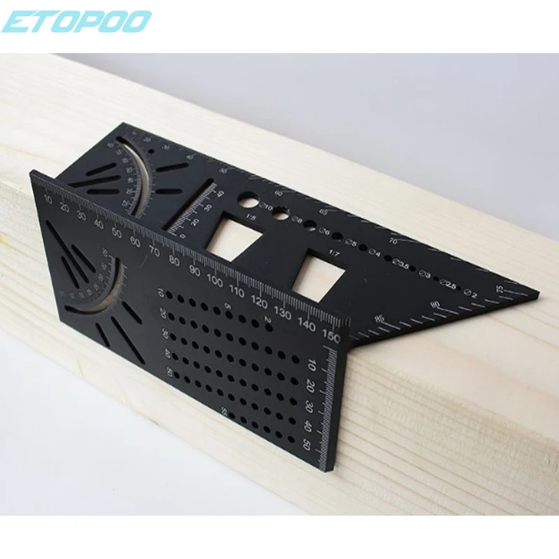 Угловая линейка угломер из алюминиевого сплава 45 90 градусов|lots and lots of trucks|tool