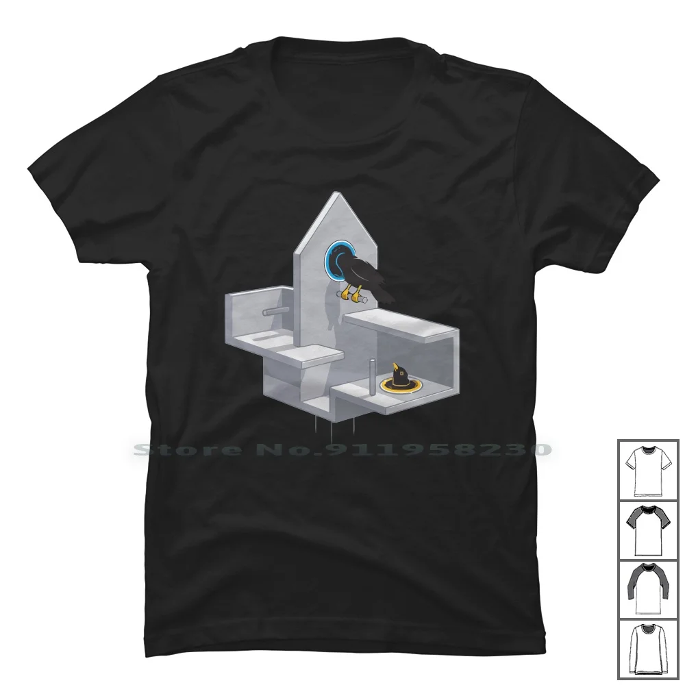 

Футболка Port al Bird из 100% хлопка, популярная мультяшная смешная футболка с изображением героев мультфильма Port al Humor Port Nerd Geek Cute Bird Ny Geek