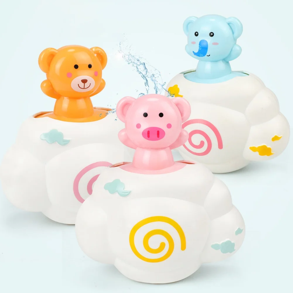 Baby Cartoon Pig Bear Elephant Water Spray Sprinkle Cloud Bathing Play Toy Gift Kids Play Water toys Intelligence Develop Toys