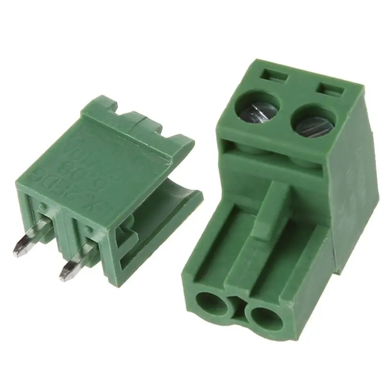 20 Sets AWG 12-24 300V 10A 5.08mm Pitch PCB Screw Terminal Block Connector Silver + Army Green | Обустройство дома