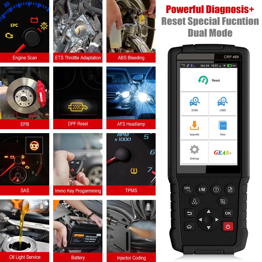 Launch X431 CRP469 OBDII сканер автомобильный ODB 2 Автомобильный диагностический инструмент
