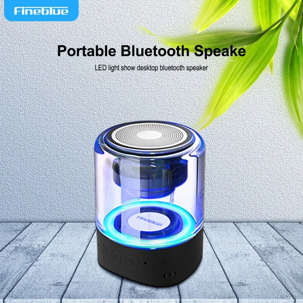 Fineblue MK22 TWS мини беспроводной Bluetooth динамик 4 цвета светодиодный дышащий свет мега бас стерео Соединительный динамик