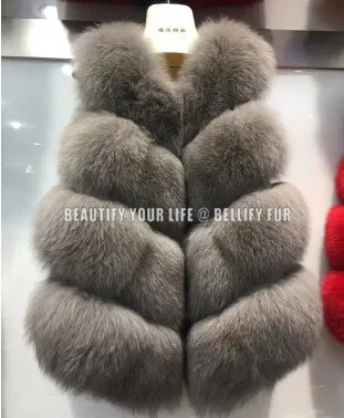 Зимний женский жилет без рукавов из натурального меха Женское пальто Роскошные