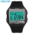 Часы наручные SYNOKE мужские электронные, спортивные водонепроницаемые светодиодсветодиодный цифровые с квадратным большим циферблатом, с будильником