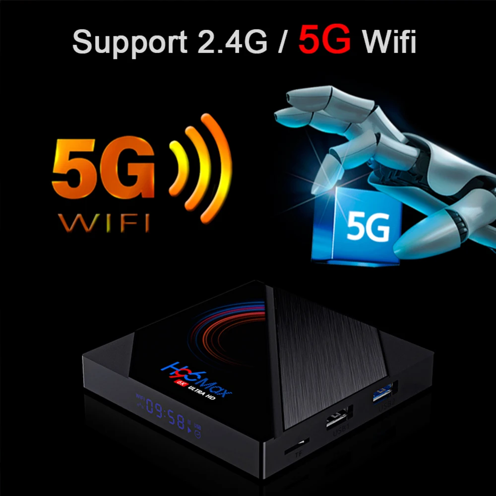 TV Box android 10 4G 64GB 6K Android TV Box 2020 H96 MAX H616 Smart TV Box LEMFO 2.4G 5.8G WIFI Google Voice Set Top Box H96max