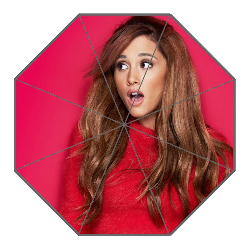 P# Ariana Grande 03 Зонт с индивидуальным принтом складной зонт от солнца и дождя для путешествий неавтоматический декоративный зонт высокого качества - Цвет: 23