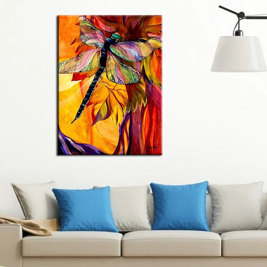 5D Diy Diamond Painting Full Round drill Cross-Stitch &quotCartoon Dragonfly" Mosaic Rhinestone Picture Embroidery Sale Gift | Дом и сад