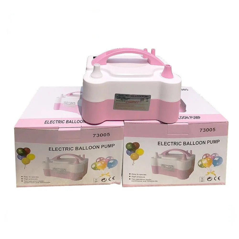 Bomba de globo el&eacute;ctrica port&aacute;til, soplador de aire de doble boquilla, 110V, 600W, decoraciones para fiestas-0
