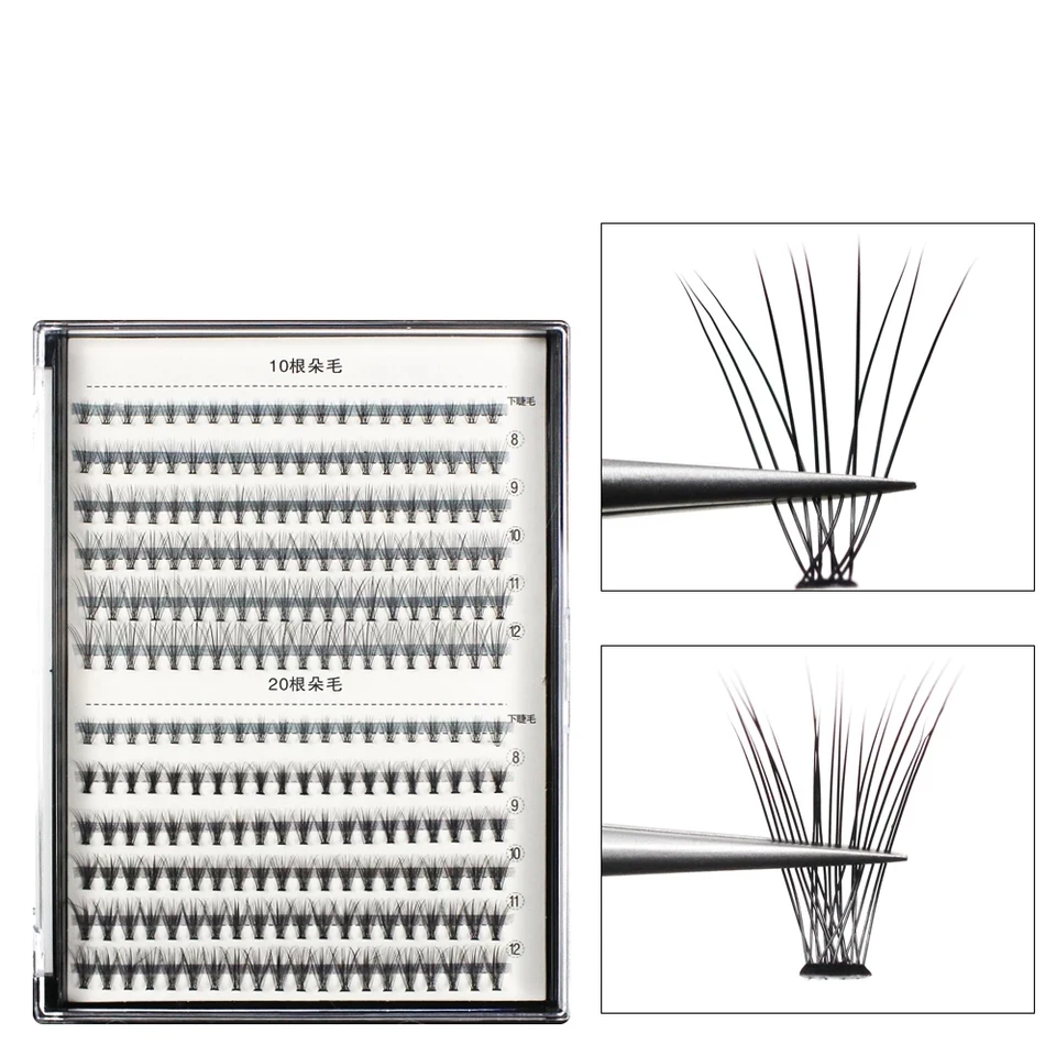 10P/20P готовые веер наращивание ресниц объём ресницы 0 07/0 1 микс русский макияж