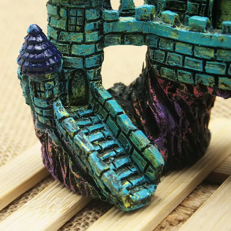 Смола Аквариум Искусственный замок украшение Европейский аквариум древний