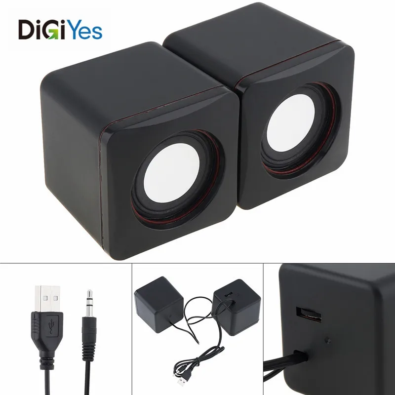 Портативный динамик USB 2,0 Громкая акустическая система 6 Вт стерео музыка объемный разъем питание от USB мини ПК динамик