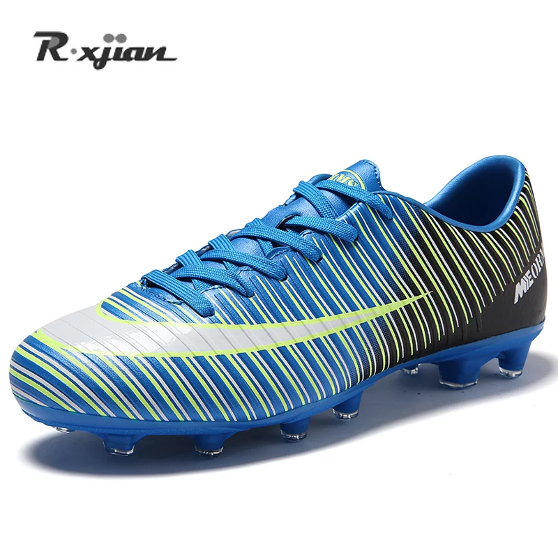 Унисекс футбольная обувь с длинными шипами футбольные ботинки FG/TF уличные бутсы