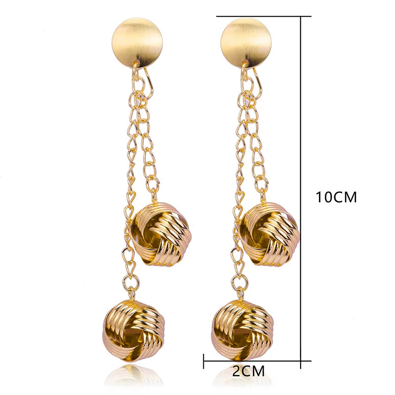 

Fani Wholesale Dubai Gold Trendy Jewelry Earrings Long Drop Dangle Earrings For Women Cubic Zirconia Brand gold color Earrings